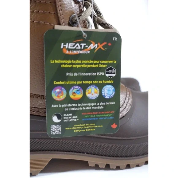 Kamik Hemlock Waterproof Winter Boots Men's 9 Ankle Height Brown MADE IN USA - Picture 3 of 15